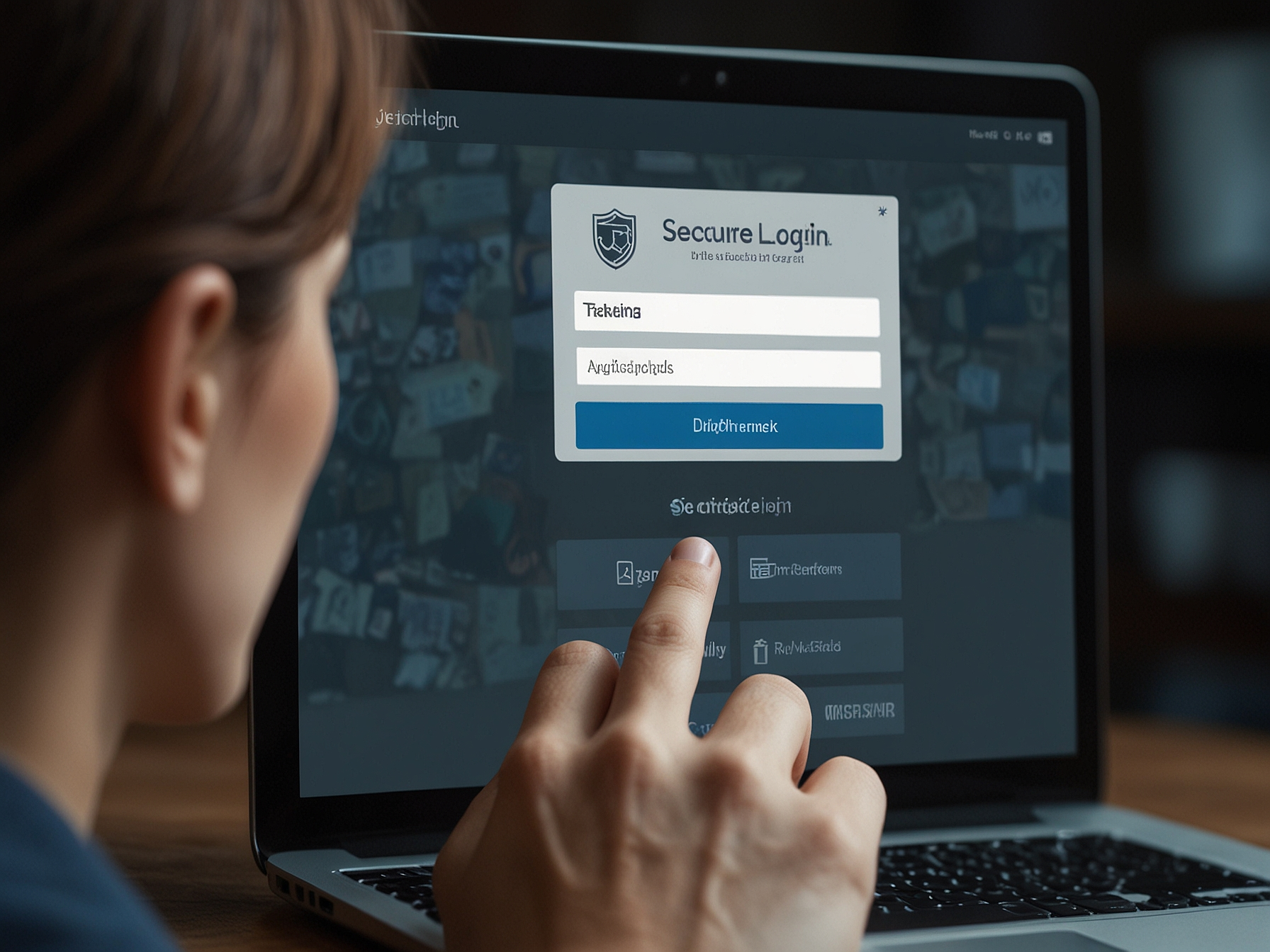 User logging into casino account